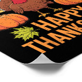 Dankbare Dankbare Gezegende Turkije Vrouwen Gelukk Poster (Hoek)