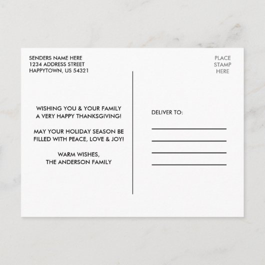 Dankbare dankbare gezegende vrachtwagen geruite Th Briefkaart (Achterkant)