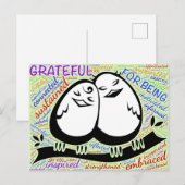 Dankbare/Dankbare Thanksgiving-ansichtkaart Briefkaart (Voorkant / Achterkant)