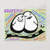 Dankbare/Dankbare Thanksgiving-ansichtkaart Briefkaart (Voorkant)