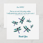 Dankbare Dansende Libel Dank Je Briefkaart (Voorkant / Achterkant)