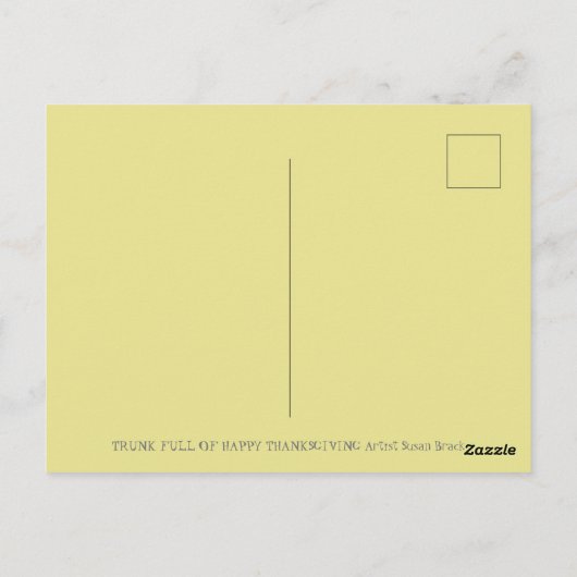 DANKBARE DIKKE HUID, DANKBARE PELGRIM OLIFANT BRIEFKAART (Achterkant)