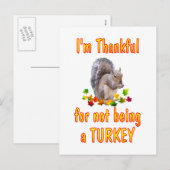 Dankbare Eekhoorn Feestdagenkaart (Voorkant / Achterkant)