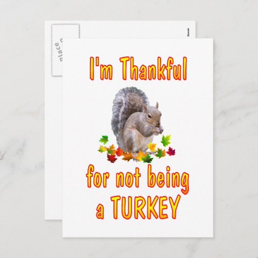 Dankbare Eekhoorn Feestdagenkaart (Voorkant / Achterkant)