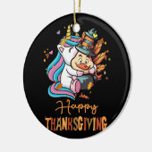 dankbare eenhoorn knuffels turkije gelukkig Thanks Keramisch Ornament (Links)