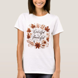 Dankbare en dankbare herfstinspiratie voor Thanksg T-shirt