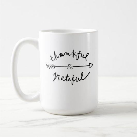 Dankbare en dankbare koffie Mok (Links)