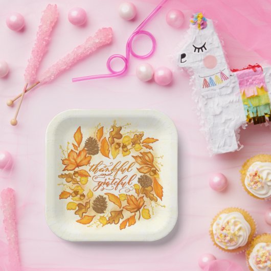 Dankbare en Dankbare Partij Borden Papieren Bordje (Feest)