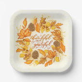 Dankbare en Dankbare Partij Borden Papieren Bordje (Voorkant)