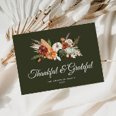 Dankbare en dankbare Thanksgiving Feestdagenkaart