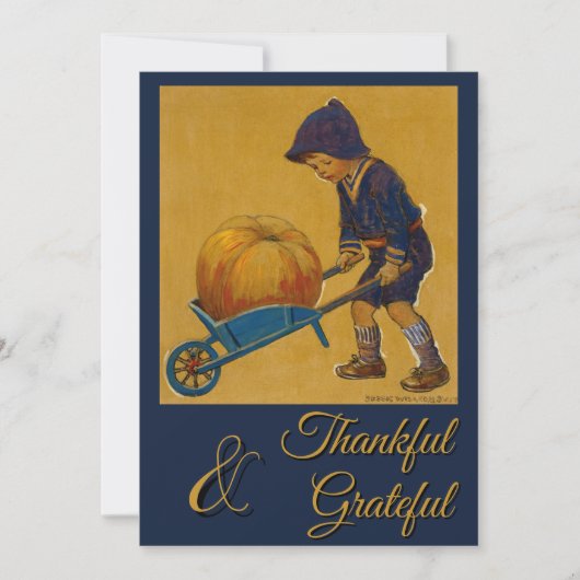  dankbare en dankbare Thanksgiving - Smith Feestdagenkaart (Voorkant)