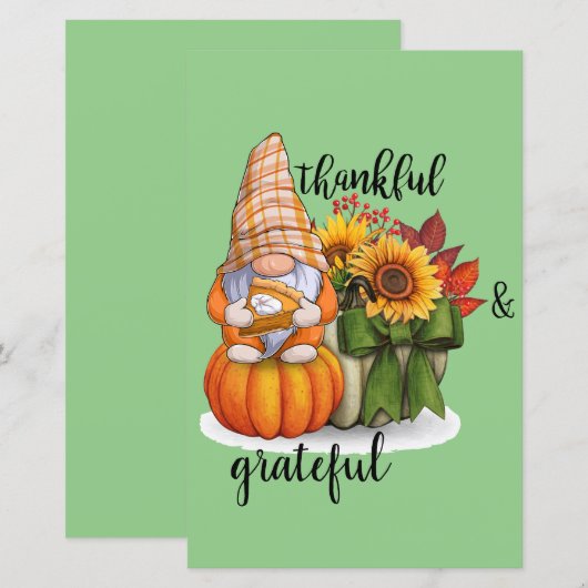 Dankbare en erkentelijke platte papieren vellen (Voorkant / Achterkant)