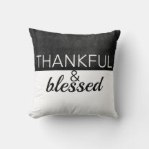 dankbare en gezegende citaat donkergrijs op wit