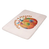 Dankbare en Gezegende Herfst Pompoen Badmat (Gekanteld)