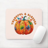 Dankbare en Gezegende Herfst Pompoen Muismat (Met muis)