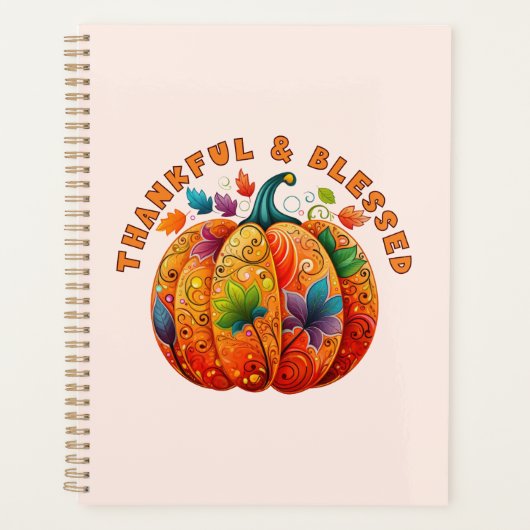 Dankbare en Gezegende Herfst Pompoen Planner (Voorkant)