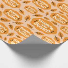 Dankbare en gezegende herfstbladeren van Sinaasapp Cadeaupapier