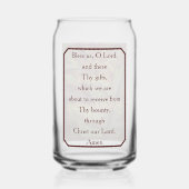 Dankbare en gezegende Thanksgiving Drinkware Blikvorm Glas (Voorkant)