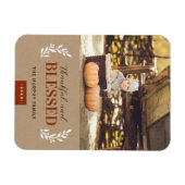 Dankbare en Gezegende Thanksgiving Foto Magneet (Horizontaal)