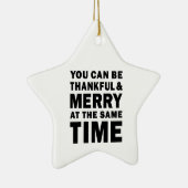 Dankbare en vrolijke moderne kerstster keramisch ornament (Rechts)