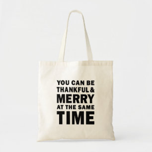 Dankbare en vrolijke vakantietas tote bag