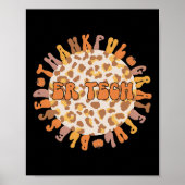 Dankbare ER Tech Thanksgiving Emergency Room Tech Poster (Voorkant)