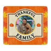Dankbare familie - Aangepaste Thanksgiving Foto Snijplank (Voorkant)