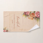 Dankbare Familie Thanksgiving Oranje Pompoen Handdoek (Handdoek)