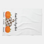 Dankbare families samen keukenhanddoek (Horizontaal)