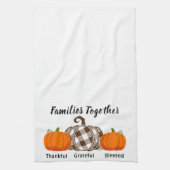 Dankbare families samen keukenhanddoek (Verticaal)