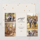 Dankbare Feestdagen 4 Foto Foto Kaart (Voorkant / Achterkant)