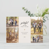 Dankbare Feestdagen 4 Foto Foto Kaart (Staand voorkant)