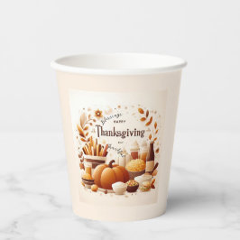 Dankbare feestelijke Thanksgiving Papieren Bekers