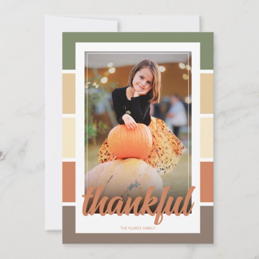 Dankbare foto Thanksgiving Kaart of uitnodiging (Voorkant)