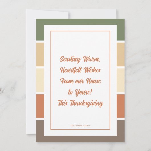 Dankbare foto Thanksgiving Kaart of uitnodiging (Achterkant)