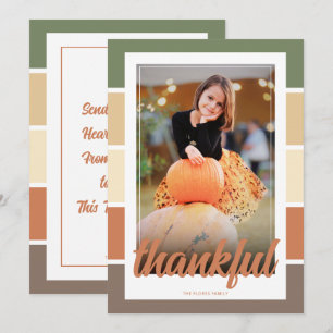 Dankbare foto Thanksgiving Kaart of uitnodiging