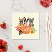Dankbare Franse Bulldoggen Thanksgiving Servet (Insitu)