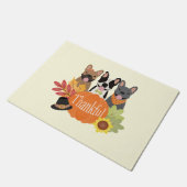 Dankbare Franse Bulldogs Thanksgiving Deurmat (Schuin)