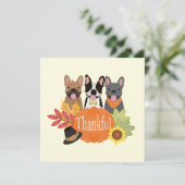 Dankbare Franse Bulldogs Thanksgiving Feestdagenkaart (Staand voorkant)