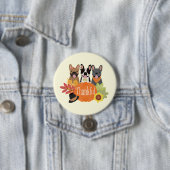 Dankbare Franse Bulldogs Thanksgiving Ronde Button 7,6 Cm (In situ)
