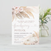 Dankbare Friendsgiving-dinerfeest Herfst Herfst Kaart (Staand voorkant)