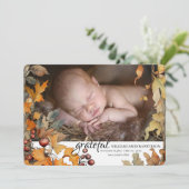 Dankbare geboorteaankondiging aankondiging (Staand voorkant)