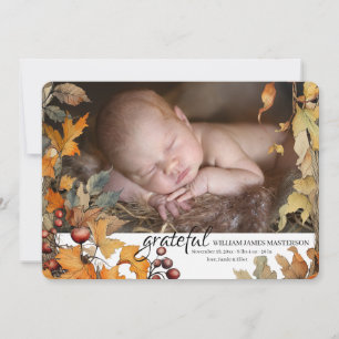 Dankbare geboorteaankondiging aankondiging