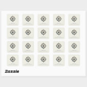 Dankbare Gedempte Zeevaartwiel Vierkante Sticker (Vel)