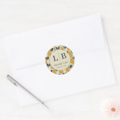 Dankbare Gele Peer Illustratie Ronde Sticker (Envelop)