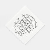 Dankbare gelukkige mensen citeren servet (Hoek)