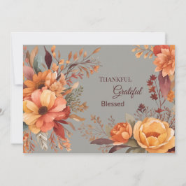 Dankbare gelukzalige gezegende Thanksgiving Groet Feestdagenkaart