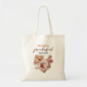 Dankbare, gezegende Boho Thanksgiving Tote Bag (Voorkant)
