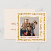 Dankbare gezegende chique Thanksgiving foto Feestdagenkaart (Voorkant / Achterkant)