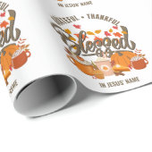 DANKBARE GEZEGENDE CHRISTELIJKE THANKSGIVING CADEAUPAPIER (Rol Hoek)